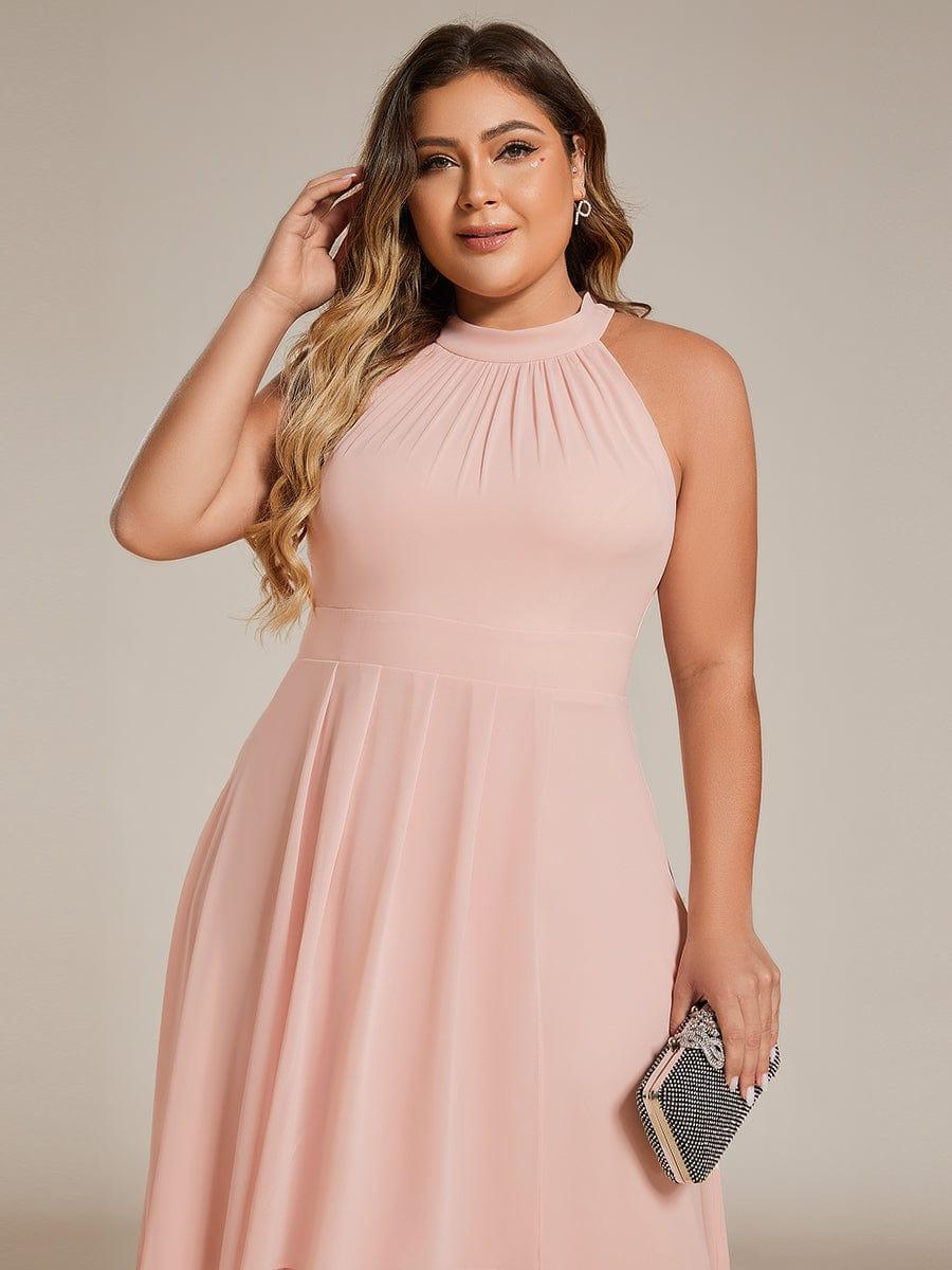 ever POSIE|Midi A-Line Halter Neck Chiffon Dress