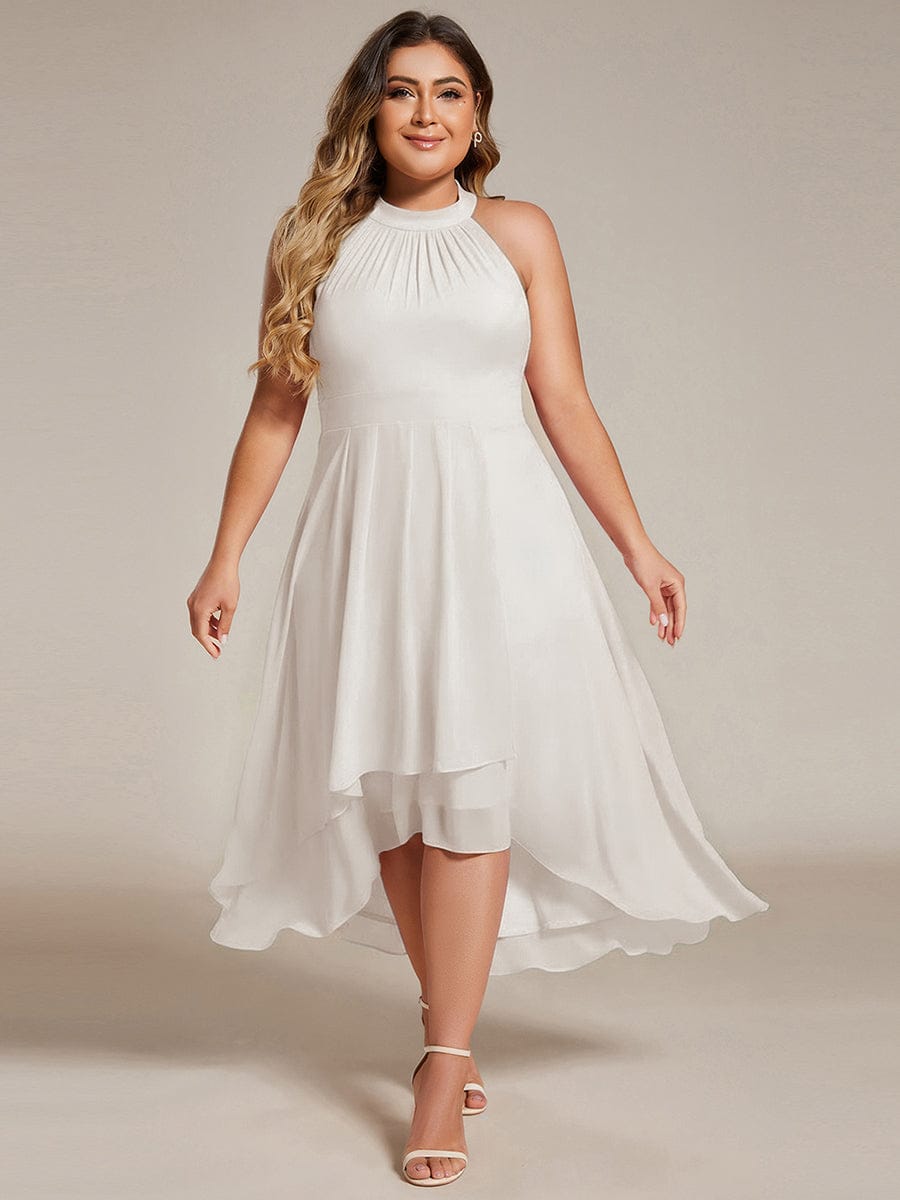 ever POSIE|Midi A-Line Halter Neck Chiffon Dress