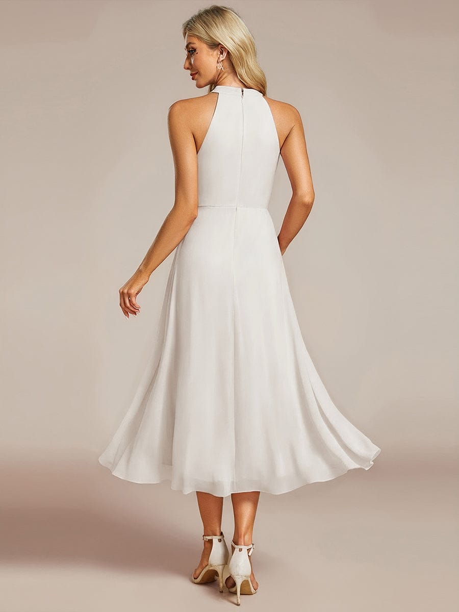 ever POSIE|Midi A-Line Halter Neck Chiffon Dress