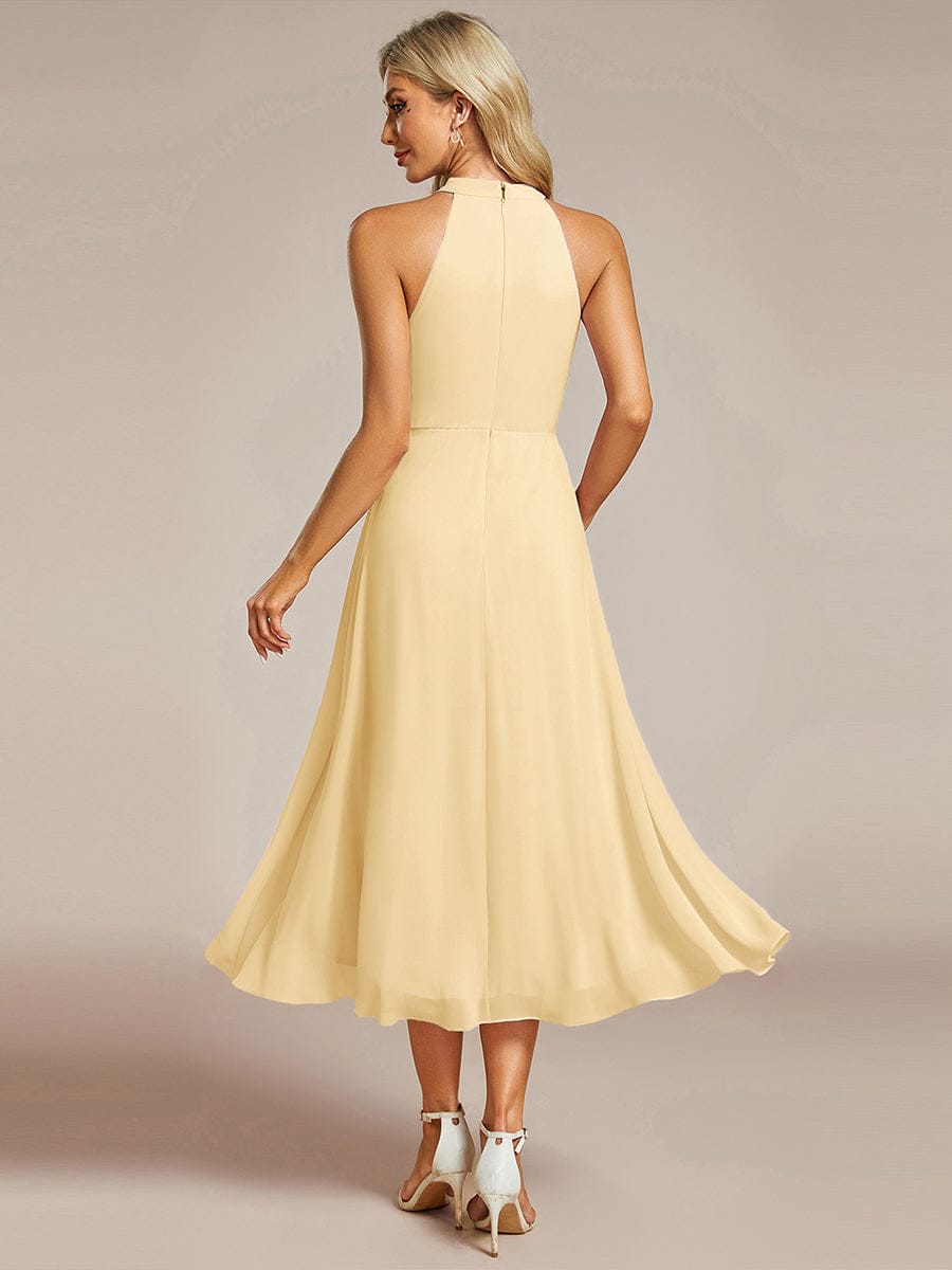 ever POSIE|Midi A-Line Halter Neck Chiffon Dress