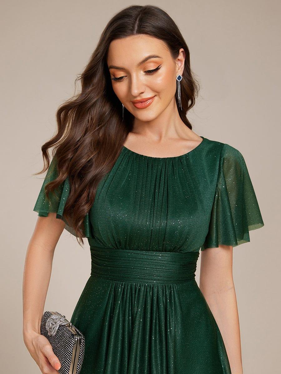 ever CLARYN|Glitter Round Neck Midi Wedding Guest Dress