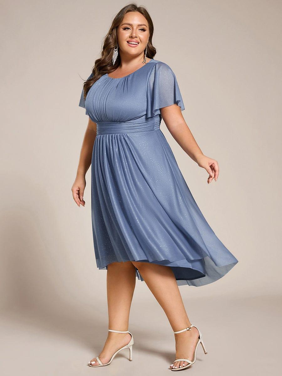 ever CLARYN|Glitter Round Neck Midi Wedding Guest Dress