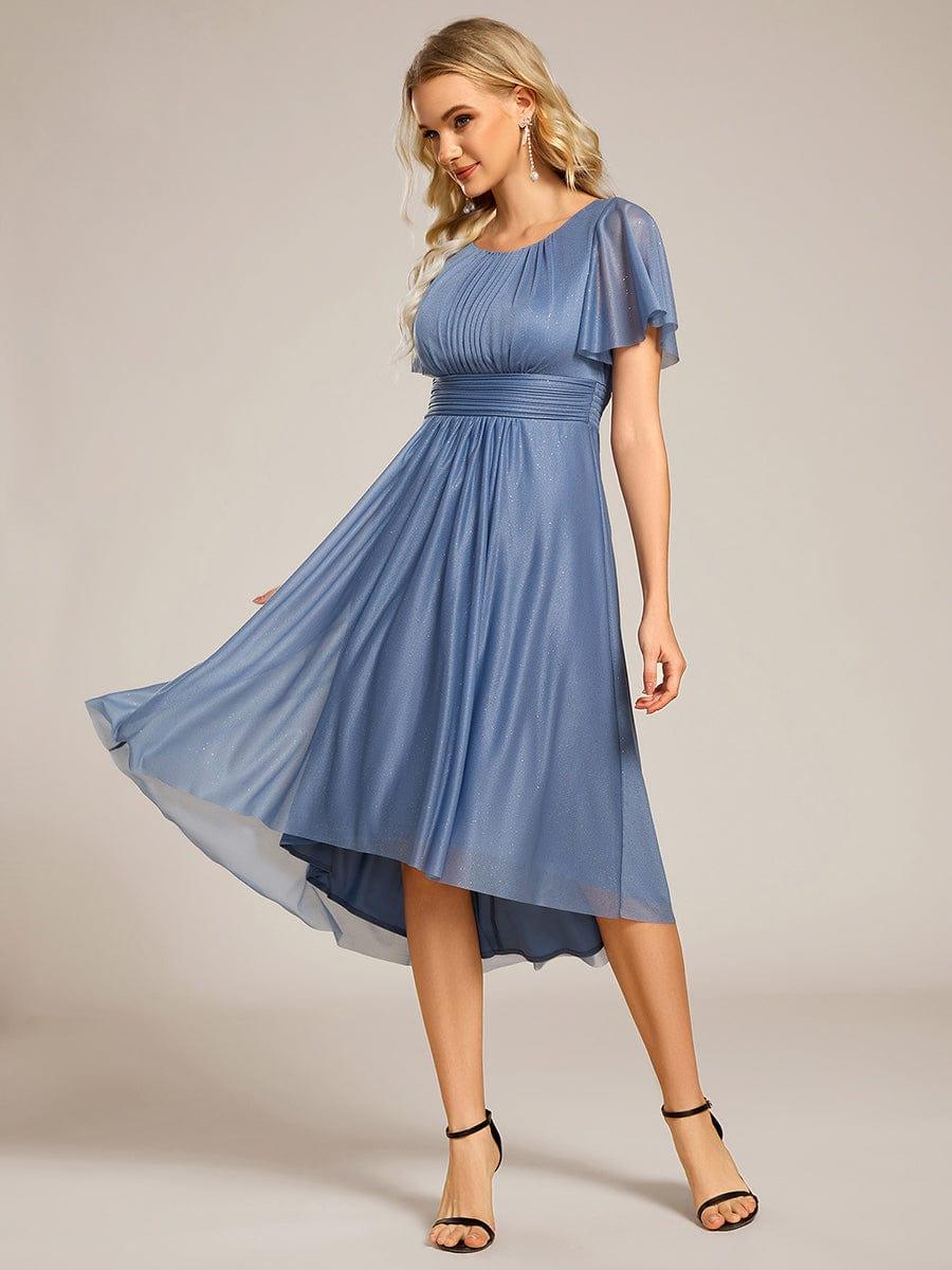 ever CLARYN|Glitter Round Neck Midi Wedding Guest Dress