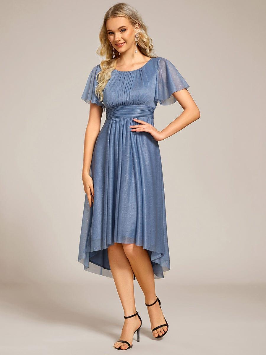 ever CLARYN|Glitter Round Neck Midi Wedding Guest Dress