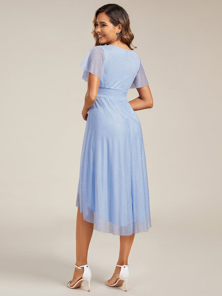 ever CLARYN|Glitter Round Neck Midi Wedding Guest Dress