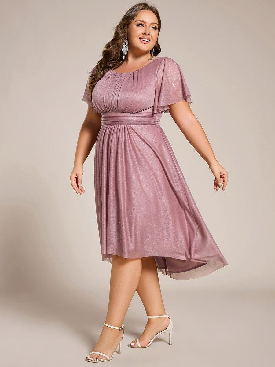 ever CLARYN|Glitter Round Neck Midi Wedding Guest Dress