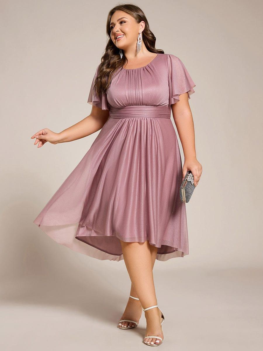 ever CLARYN|Glitter Round Neck Midi Wedding Guest Dress