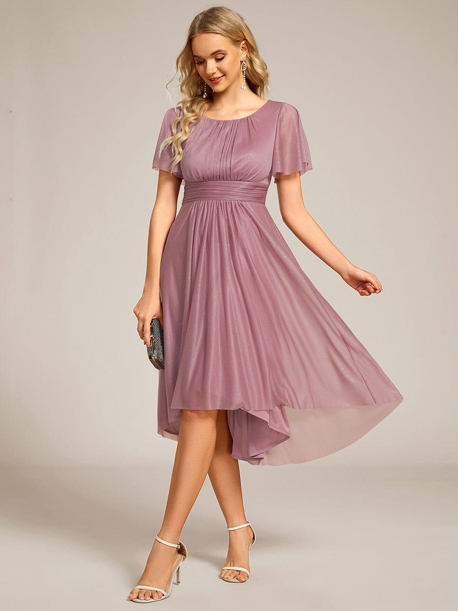 ever CLARYN|Glitter Round Neck Midi Wedding Guest Dress