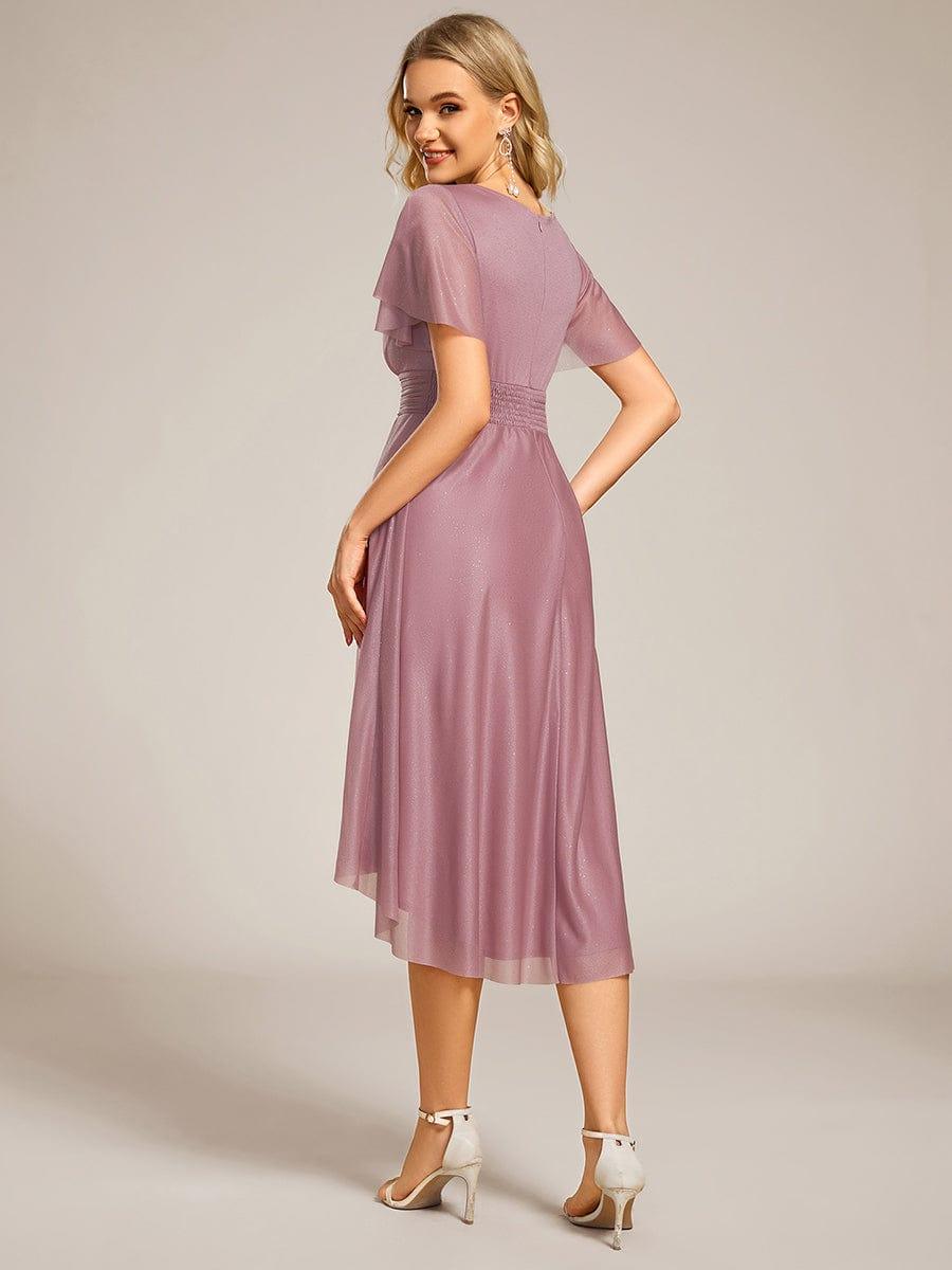 ever CLARYN|Glitter Round Neck Midi Wedding Guest Dress
