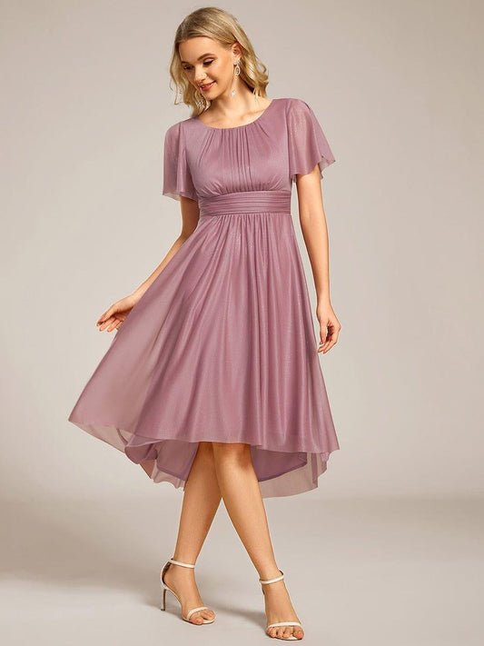 ever CLARYN|Glitter Round Neck Midi Wedding Guest Dress