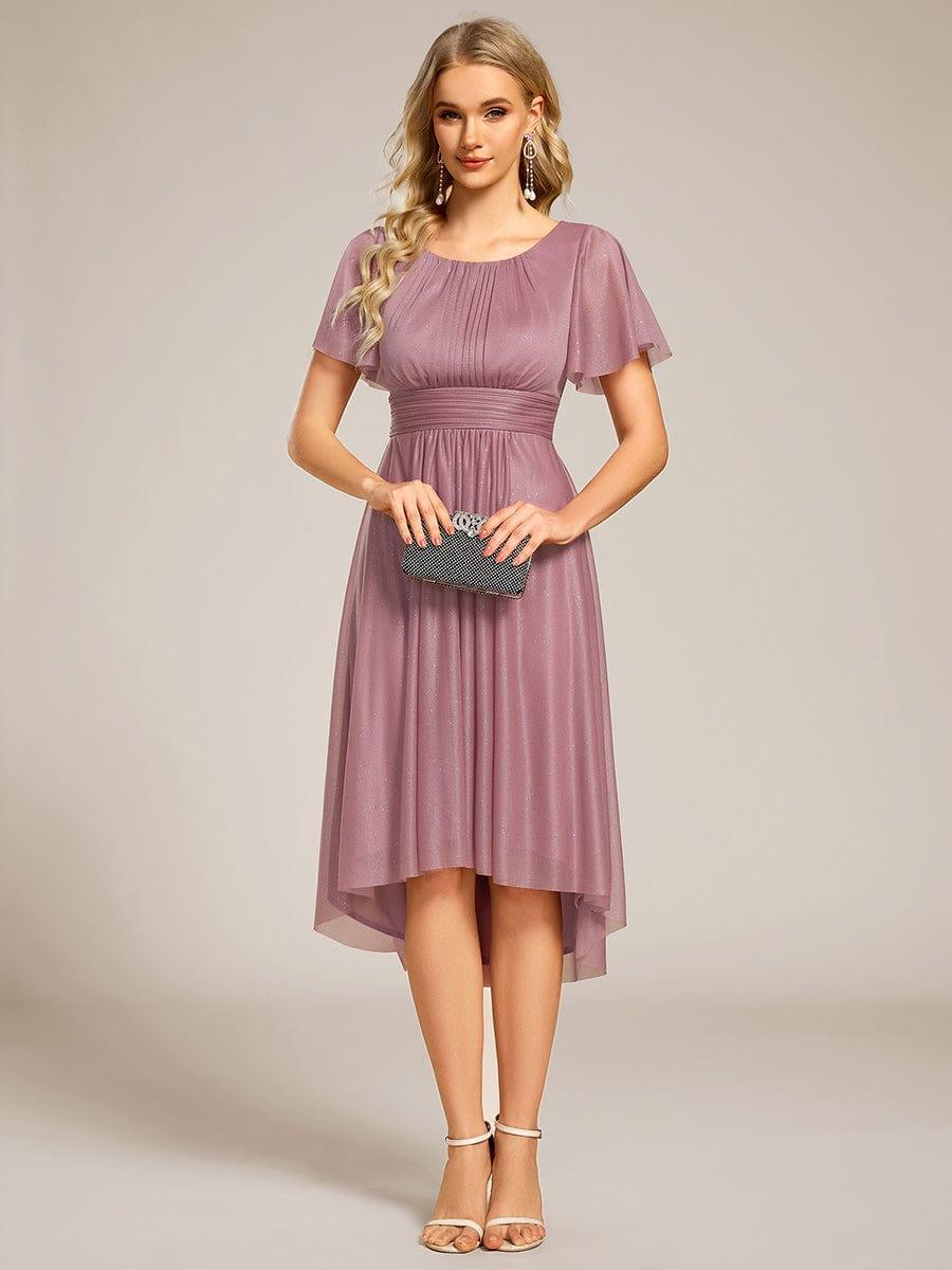 ever CLARYN|Glitter Round Neck Midi Wedding Guest Dress