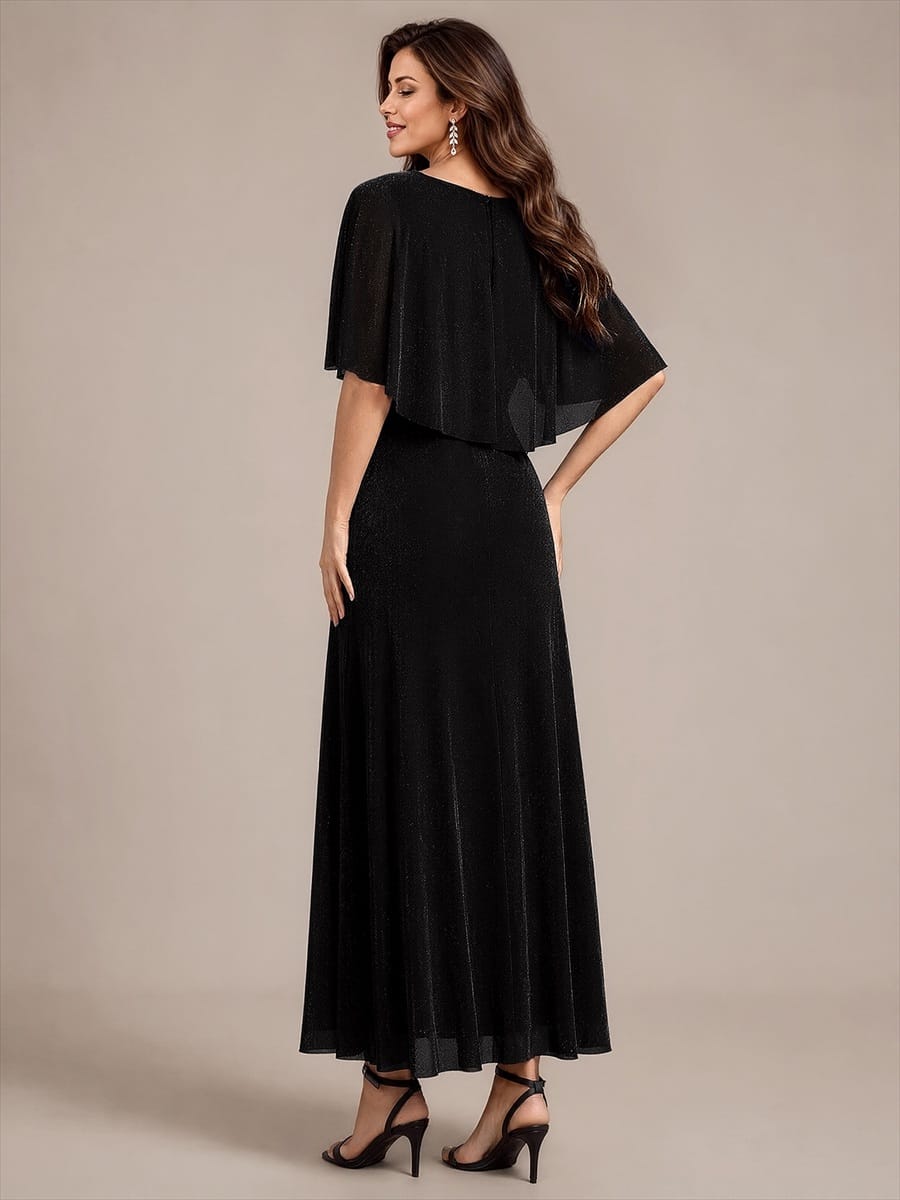 Embellished Lurex Mesh Mother of the Bride Dress