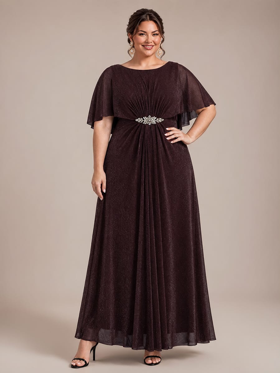 Embellished Lurex Mesh Mother of the Bride Dress