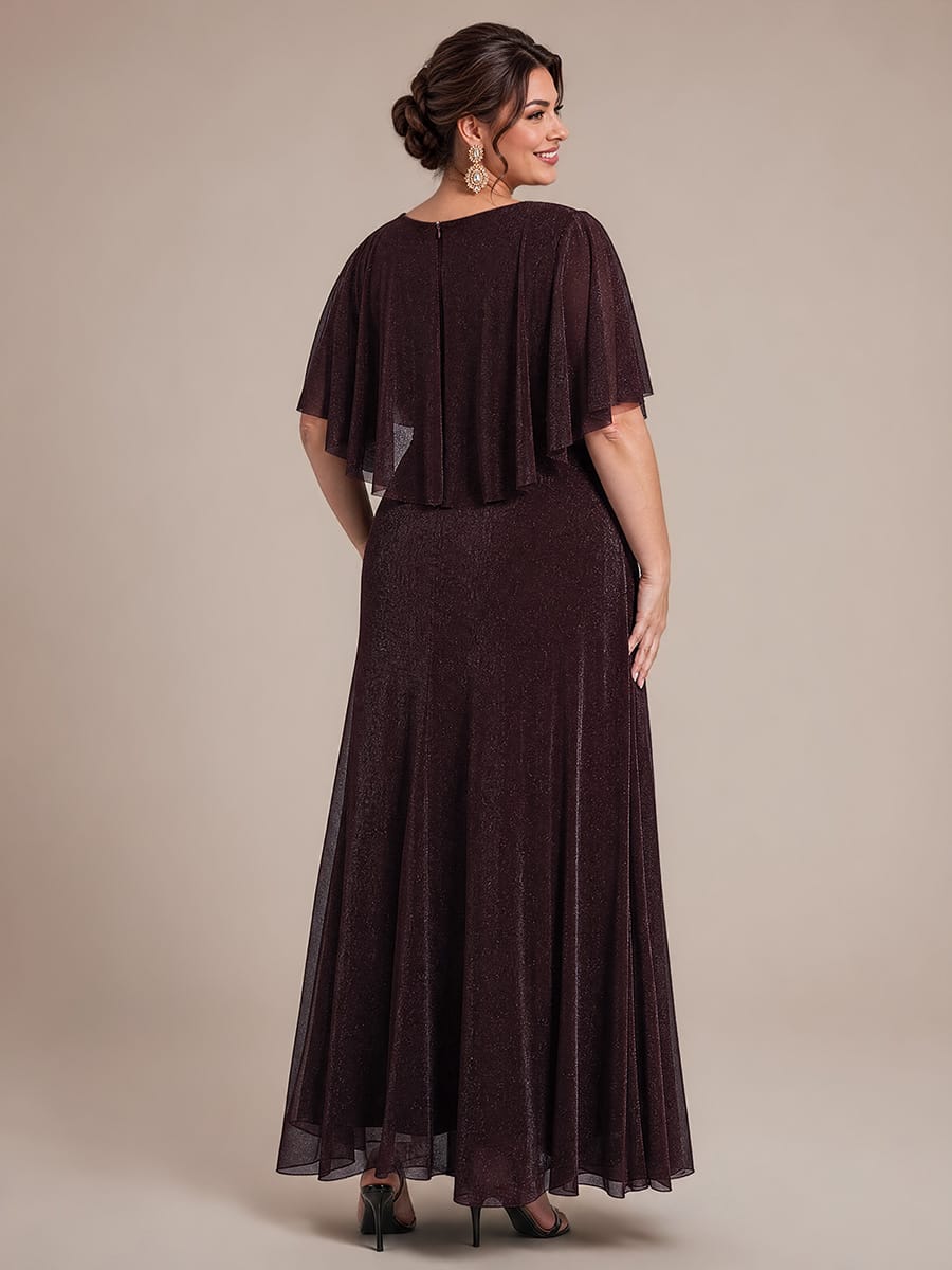 Embellished Lurex Mesh Mother of the Bride Dress