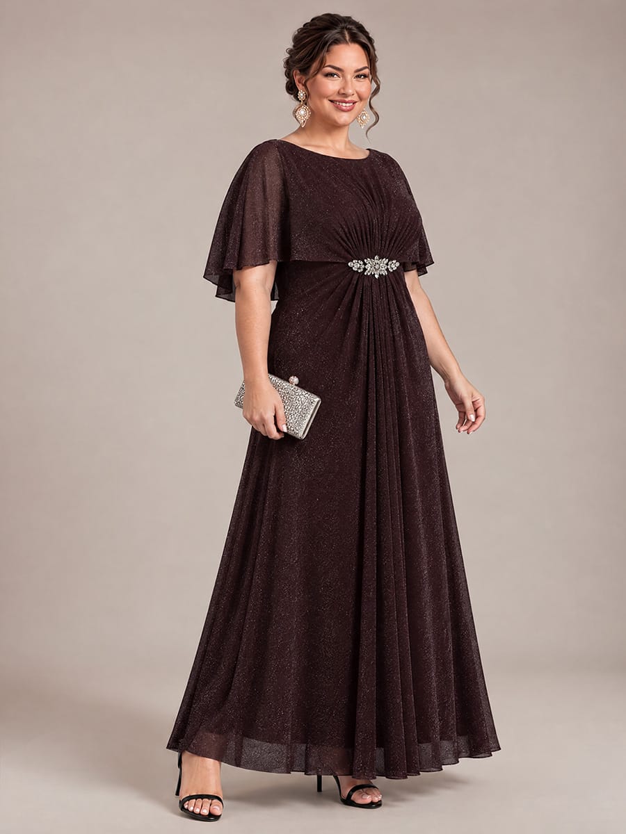 Embellished Lurex Mesh Mother of the Bride Dress