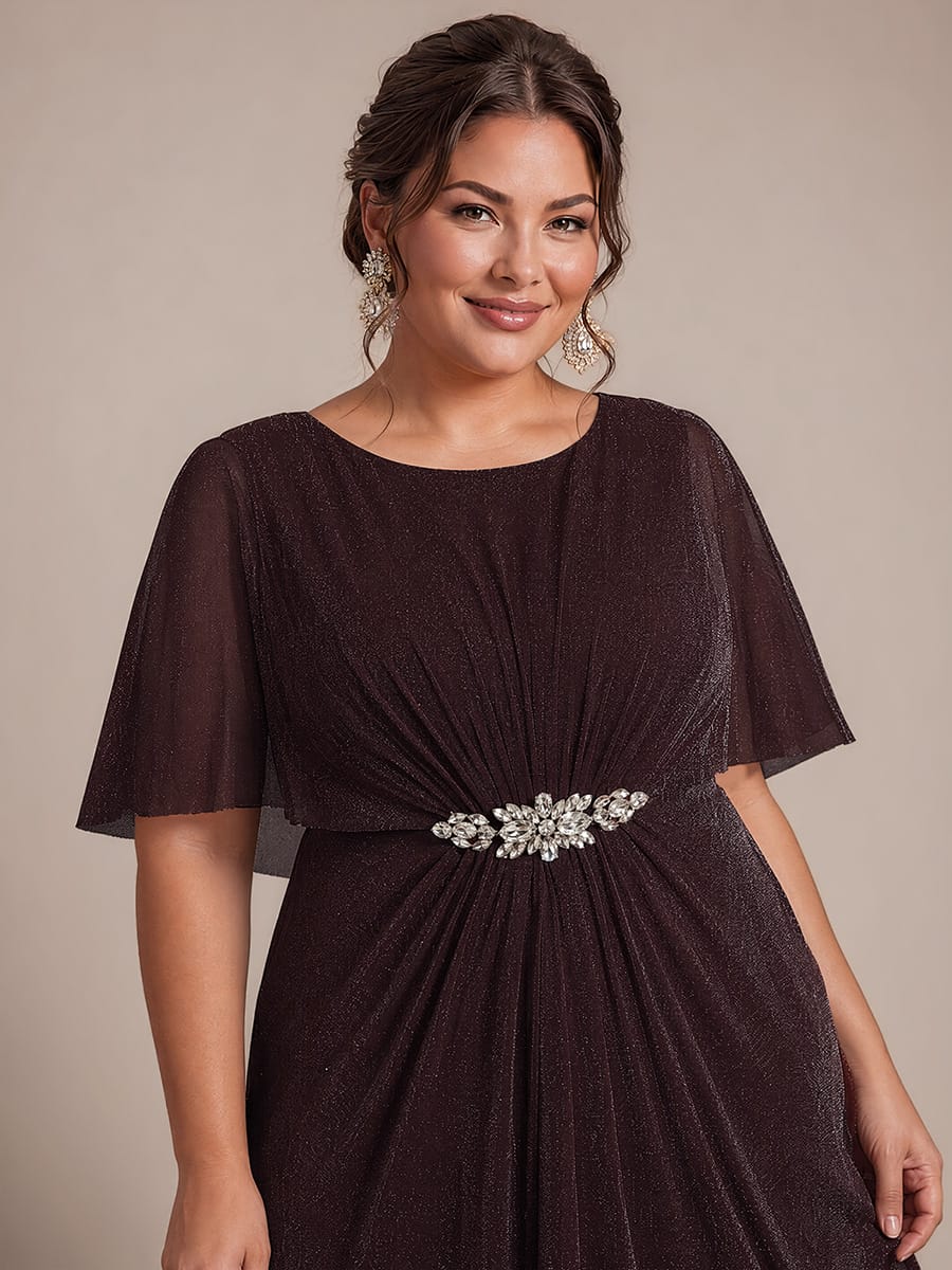 Embellished Lurex Mesh Mother of the Bride Dress
