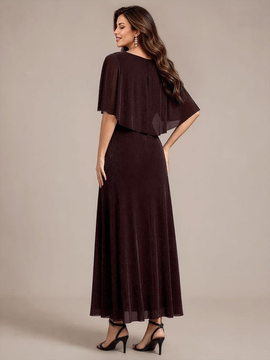 Embellished Lurex Mesh Mother of the Bride Dress