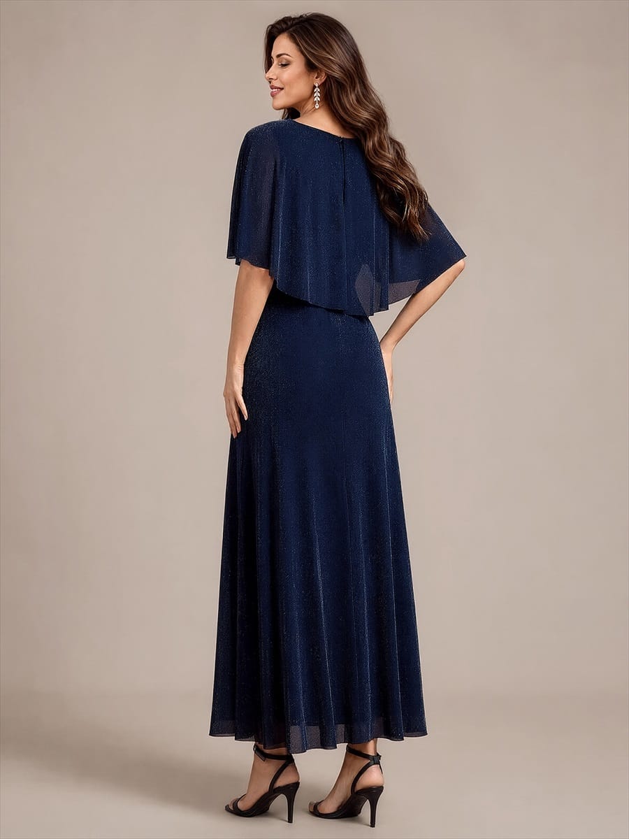 Embellished Lurex Mesh Mother of the Bride Dress