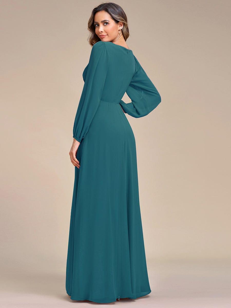 ever AMOUR|Lantern Long Slit Sleeve Maxi Mother of The Bride Dress