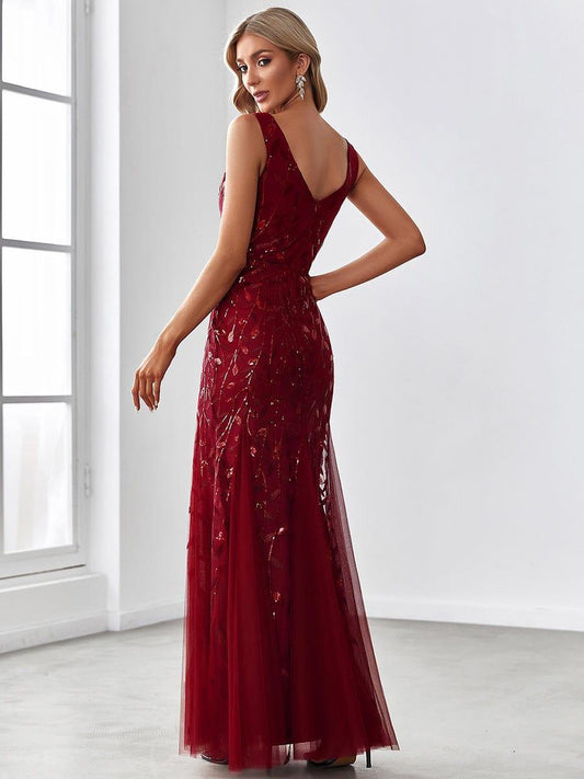 ever ORIEL|Women's Double V-Neck Fishtail Sequins Wedding Guest Dress
