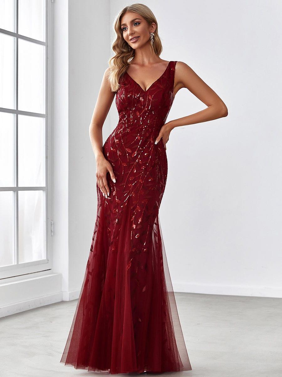 ever ORIEL|Women's Double V-Neck Fishtail Sequins Wedding Guest Dress