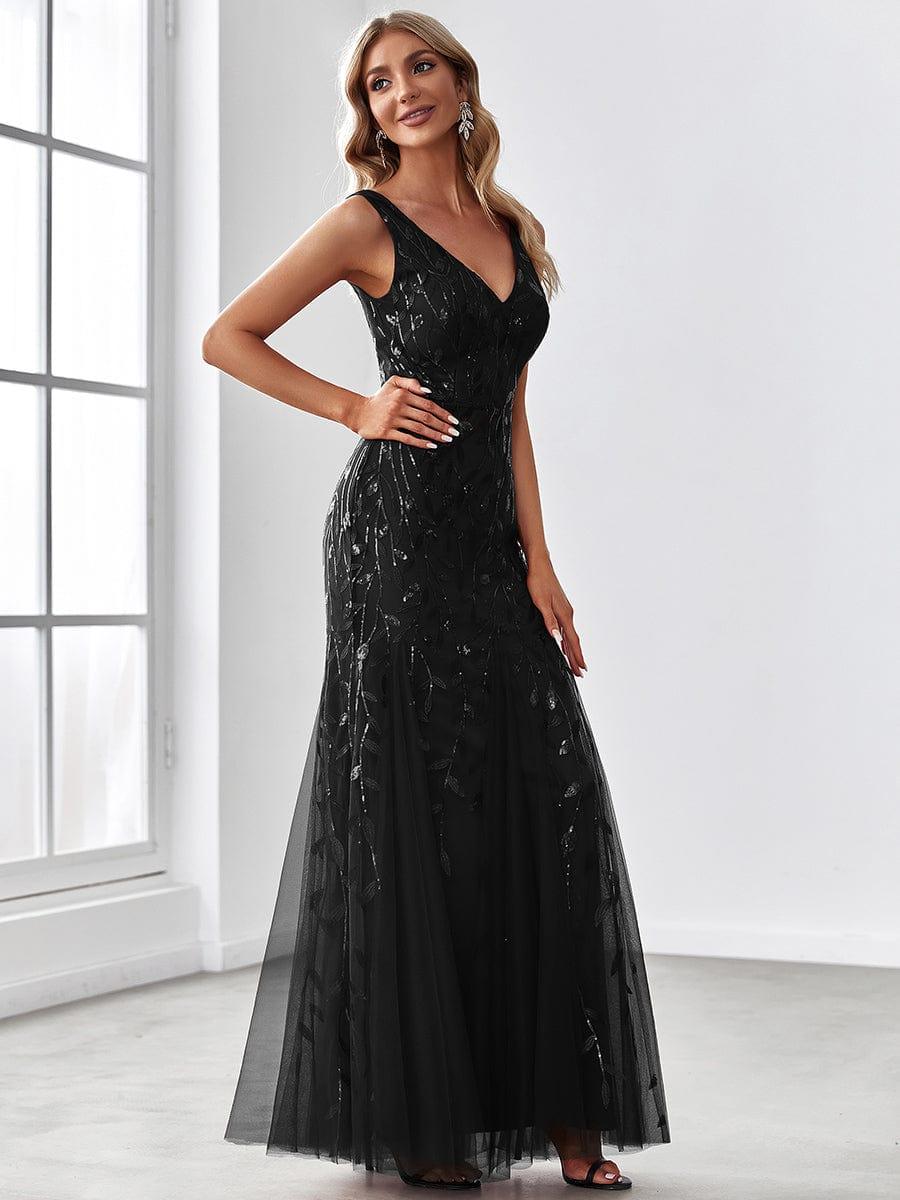 ever ORIEL|Women's Double V-Neck Fishtail Sequins Wedding Guest Dress