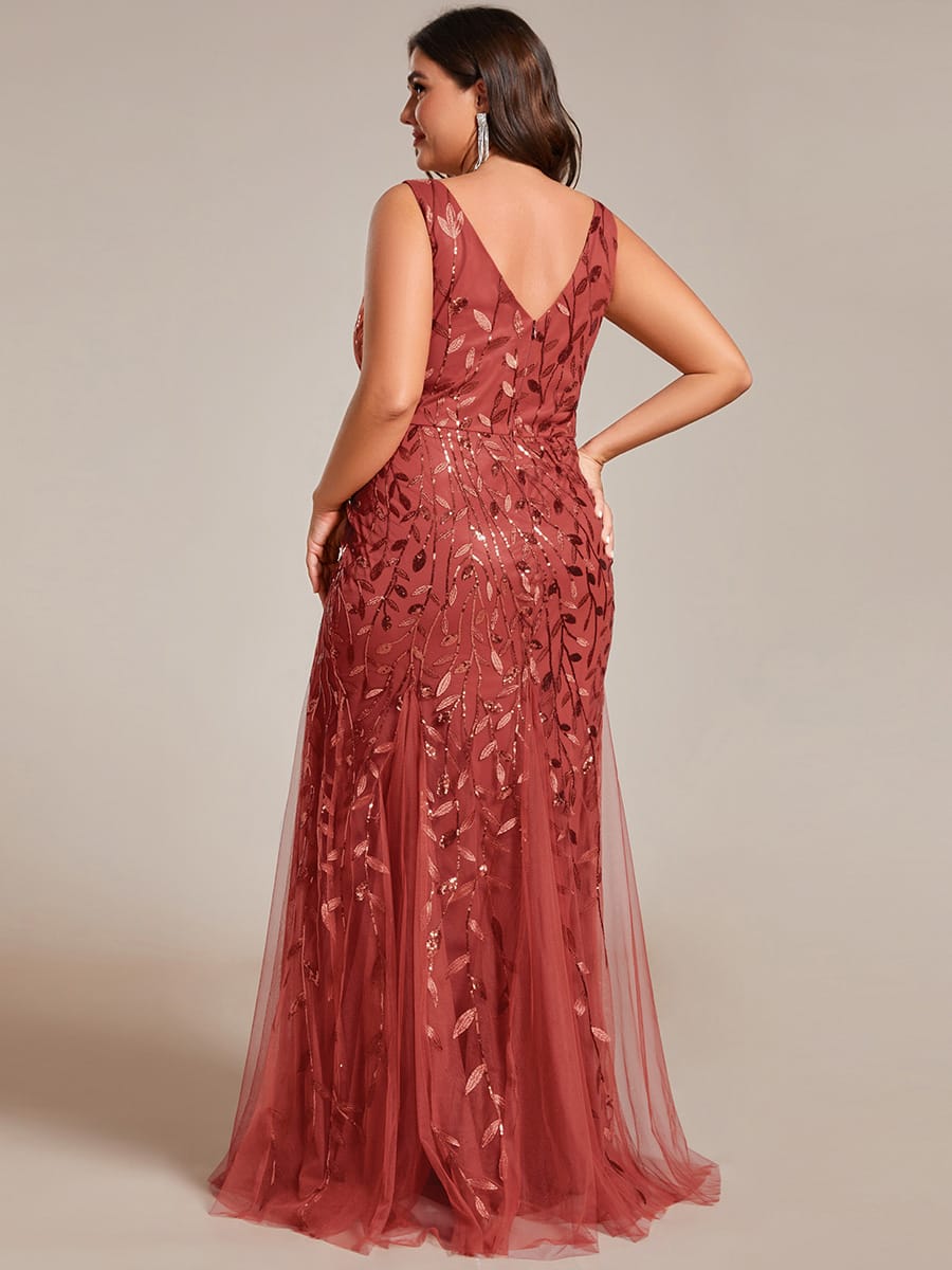 ever ORIEL|Women's Double V-Neck Fishtail Sequins Wedding Guest Dress