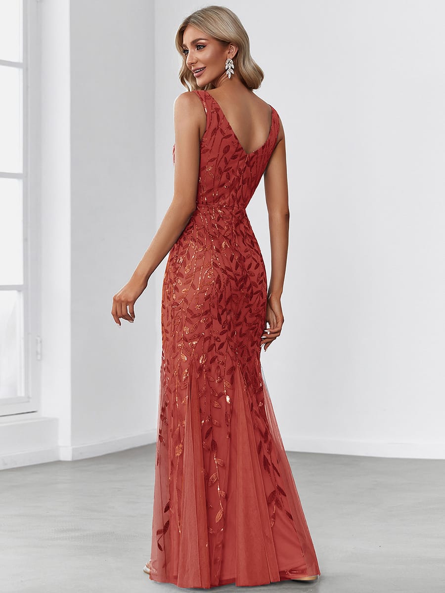 ever ORIEL|Women's Double V-Neck Fishtail Sequins Wedding Guest Dress