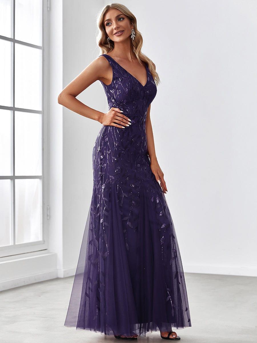 ever ORIEL|Women's Double V-Neck Fishtail Sequins Wedding Guest Dress