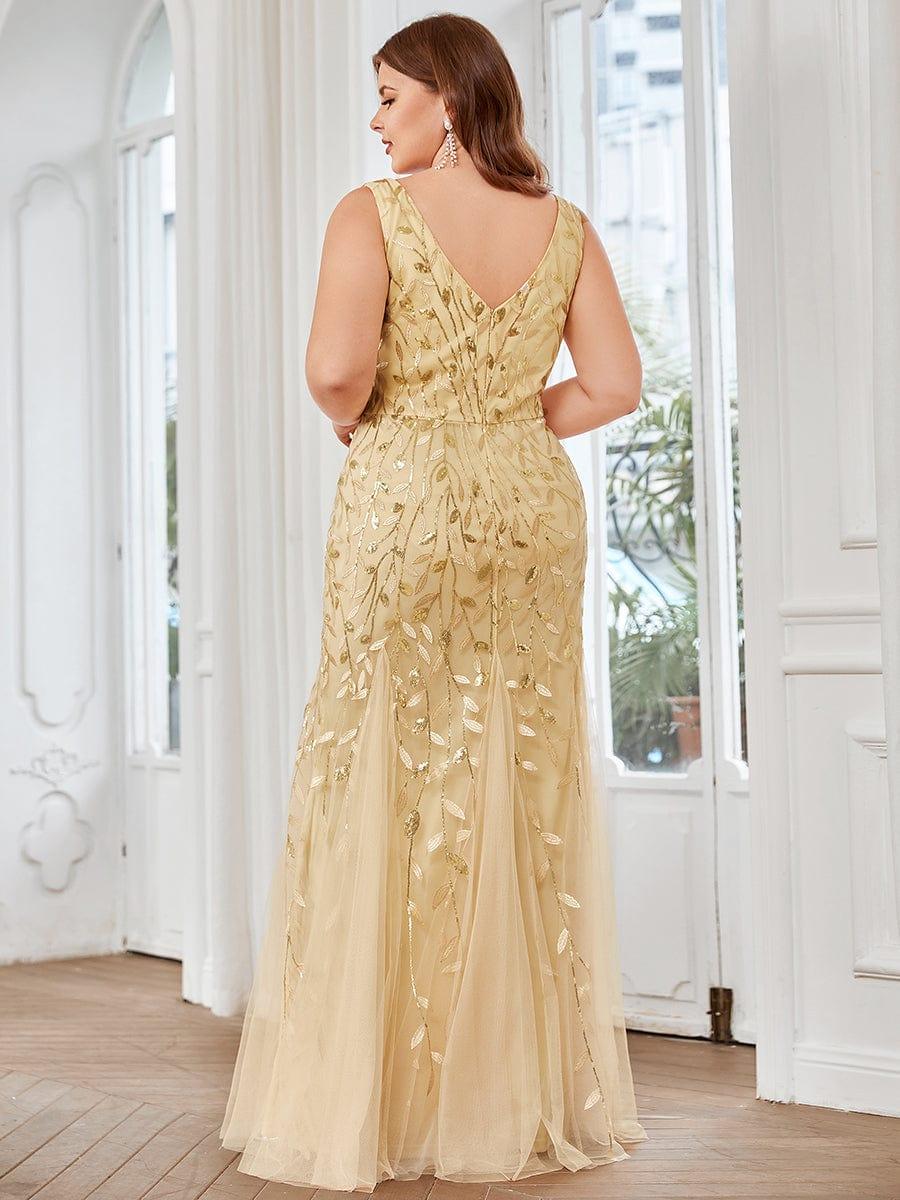ever ORIEL|Women's Double V-Neck Fishtail Sequins Wedding Guest Dress