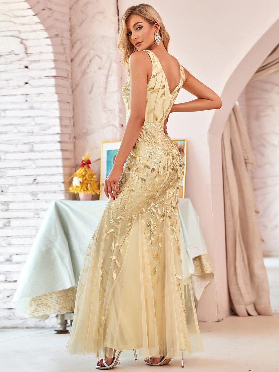 ever ORIEL|Women's Double V-Neck Fishtail Sequins Wedding Guest Dress