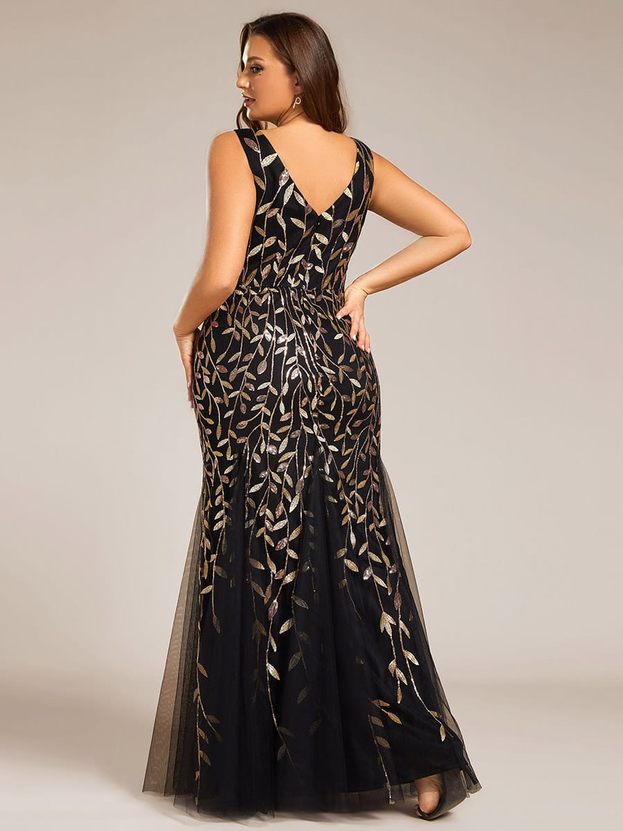 ever ORIEL|Women's Double V-Neck Fishtail Sequins Wedding Guest Dress