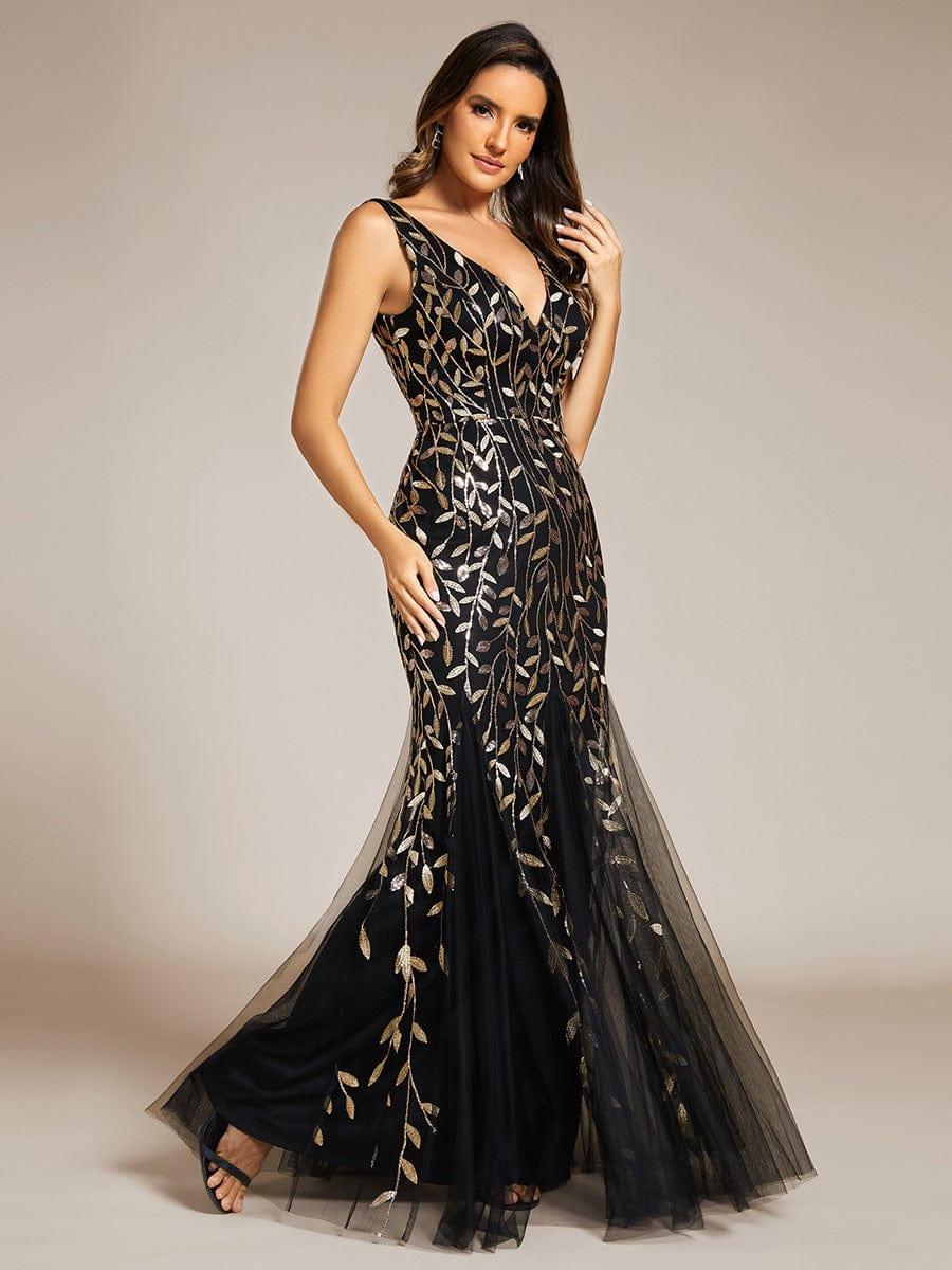 ever ORIEL|Women's Double V-Neck Fishtail Sequins Wedding Guest Dress