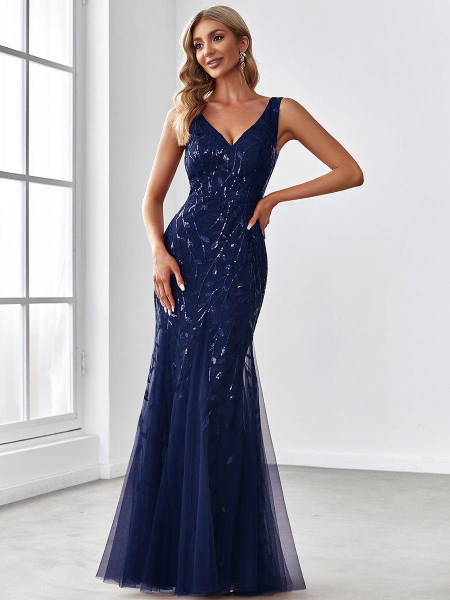 ever ORIEL|Women's Double V-Neck Fishtail Sequins Wedding Guest Dress