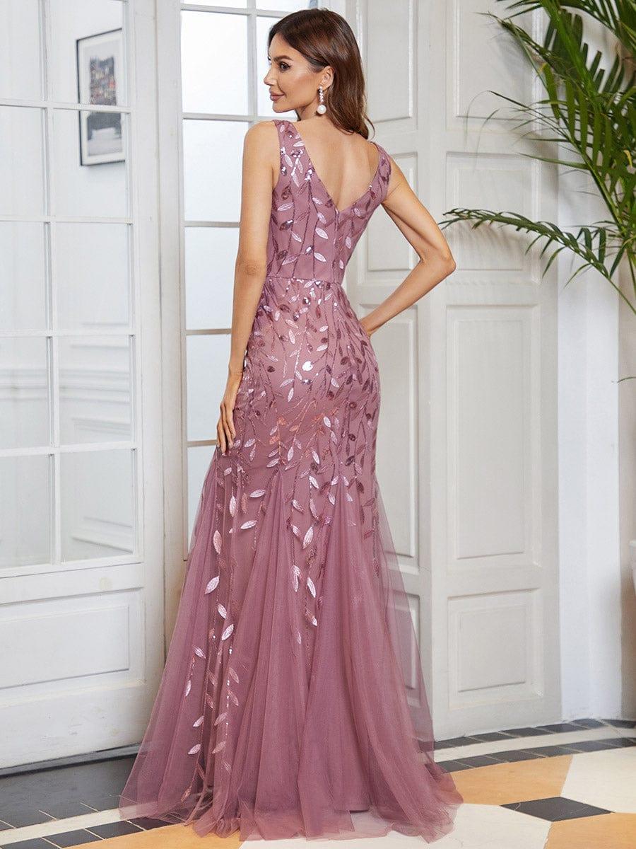 ever ORIEL|Women's Double V-Neck Fishtail Sequins Wedding Guest Dress