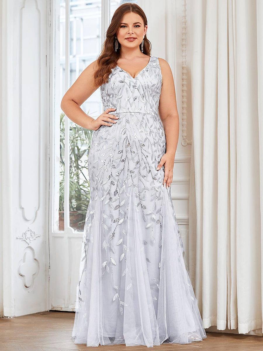 ever ORIEL|Women's Double V-Neck Fishtail Sequins Wedding Guest Dress