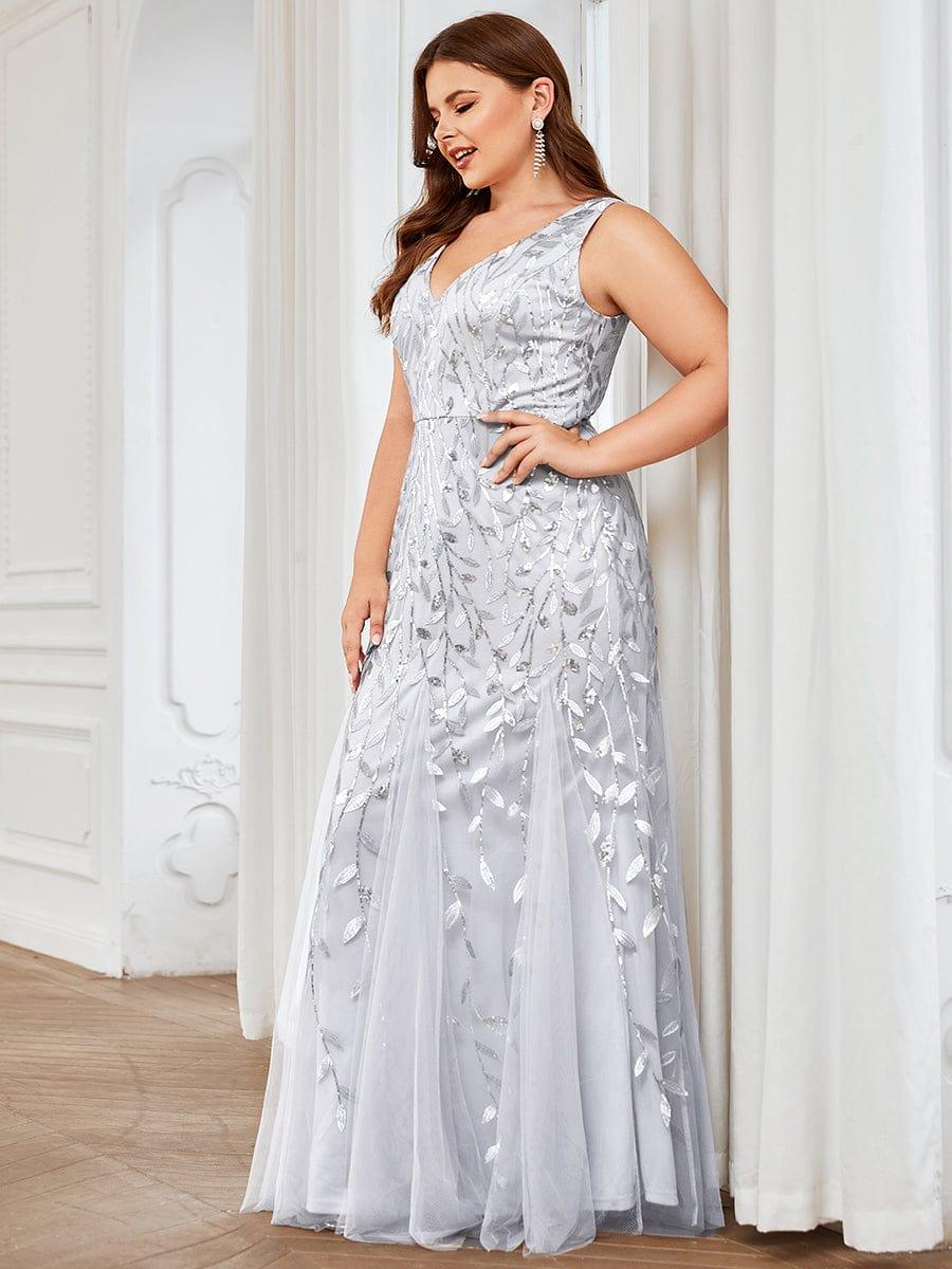 ever ORIEL|Women's Double V-Neck Fishtail Sequins Wedding Guest Dress