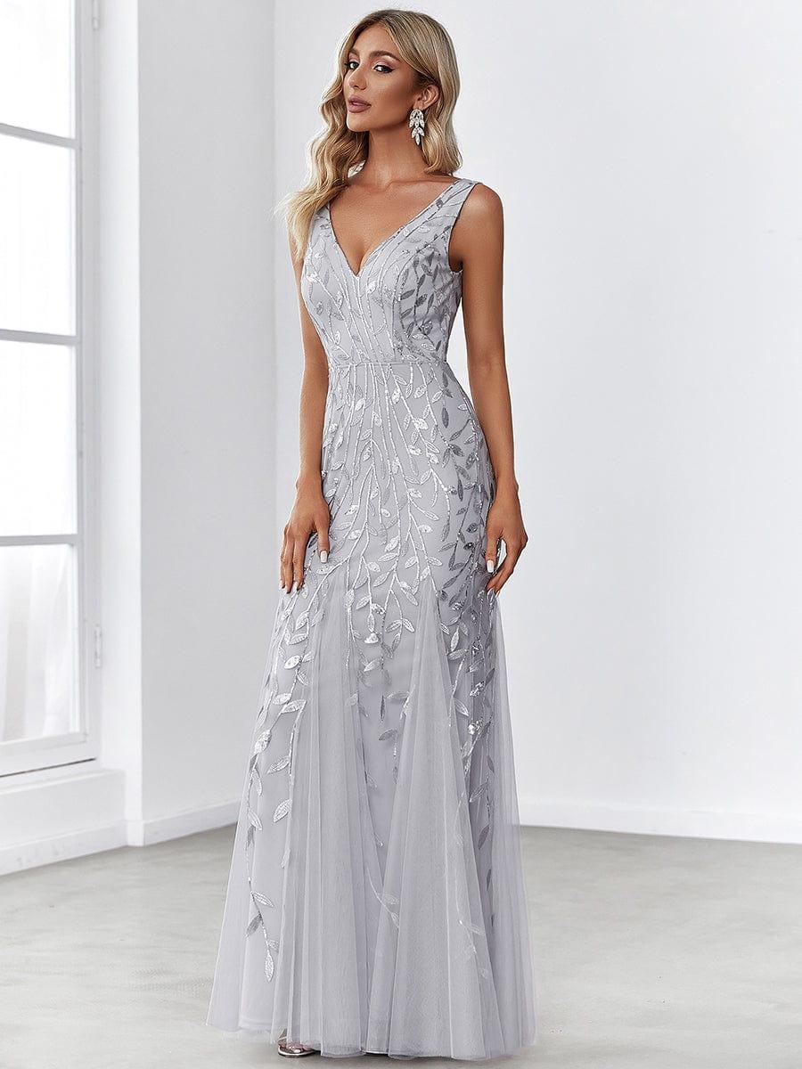 ever ORIEL|Women's Double V-Neck Fishtail Sequins Wedding Guest Dress