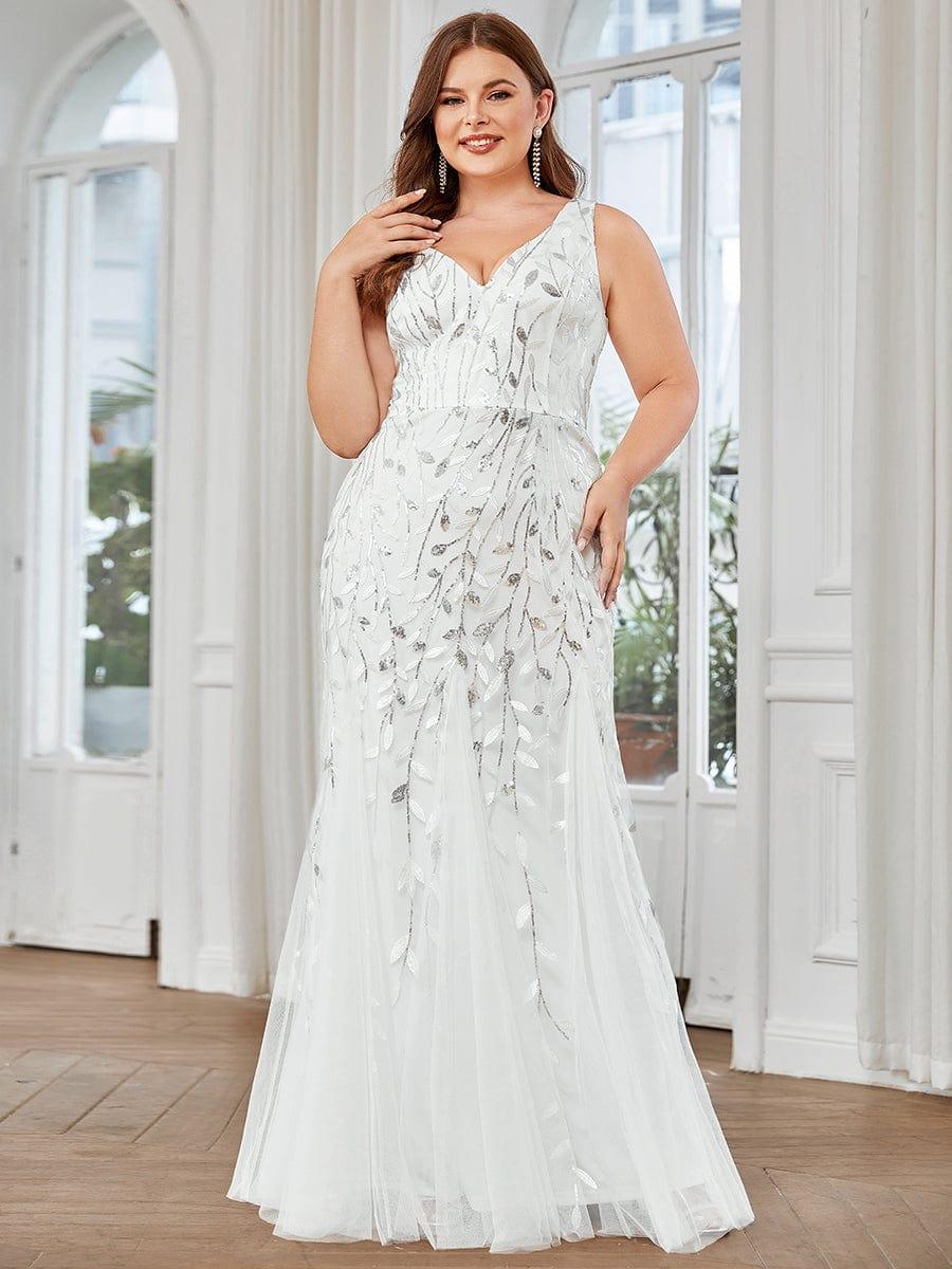 ever ORIEL|Women's Double V-Neck Fishtail Sequins Wedding Guest Dress