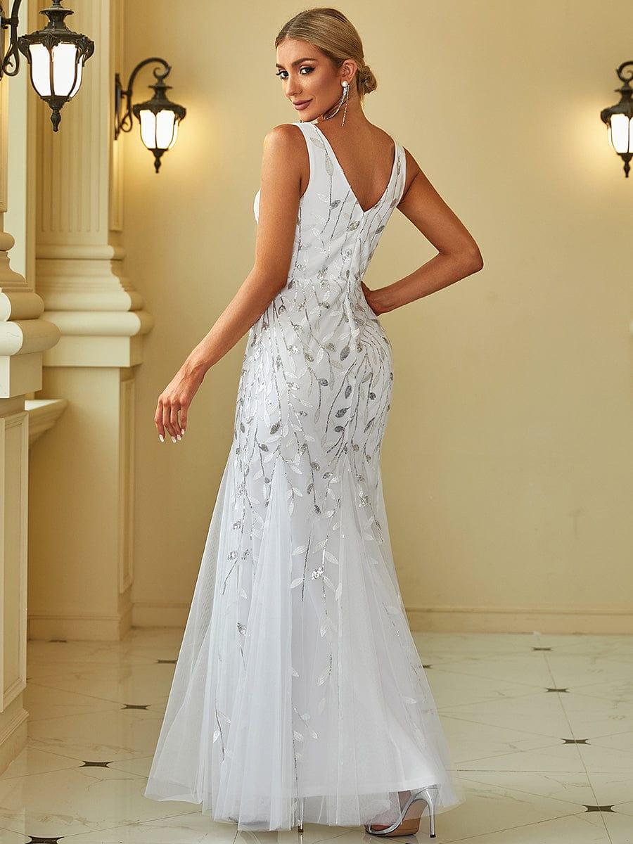 ever ORIEL|Women's Double V-Neck Fishtail Sequins Wedding Guest Dress