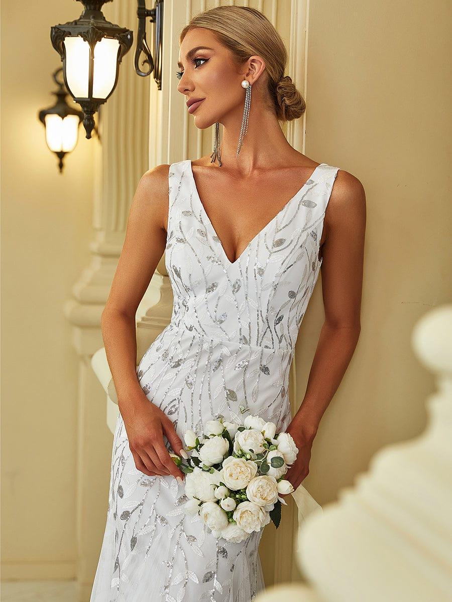 ever ORIEL|Women's Double V-Neck Fishtail Sequins Wedding Guest Dress