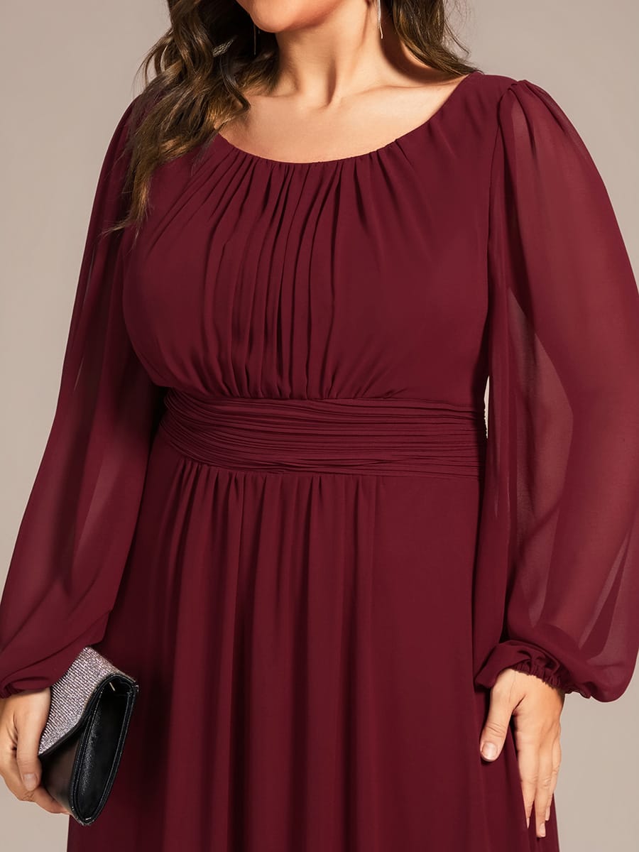 ever CELESTE|Chiffon Long Sleeve Floor Length Mother of The Bride Dress