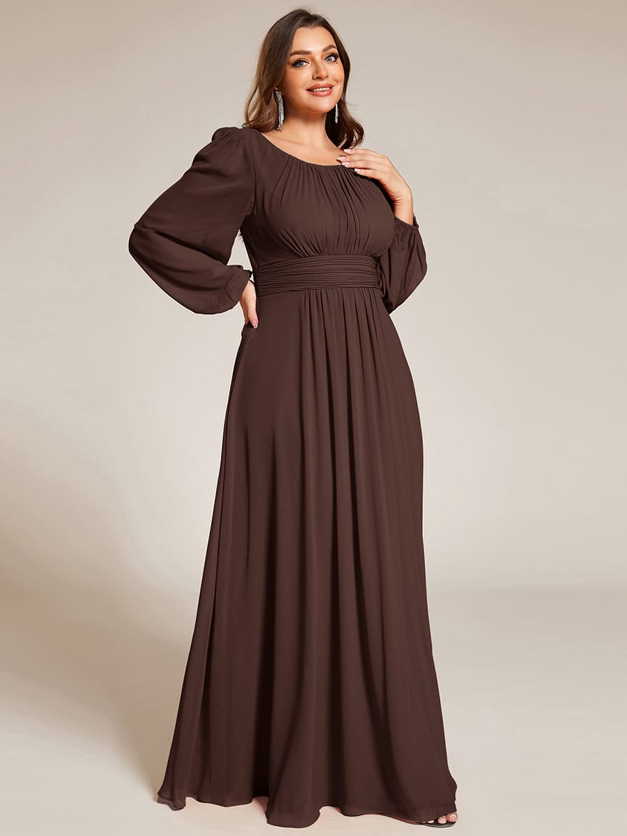 ever CELESTE|Chiffon Long Sleeve Floor Length Mother of The Bride Dress