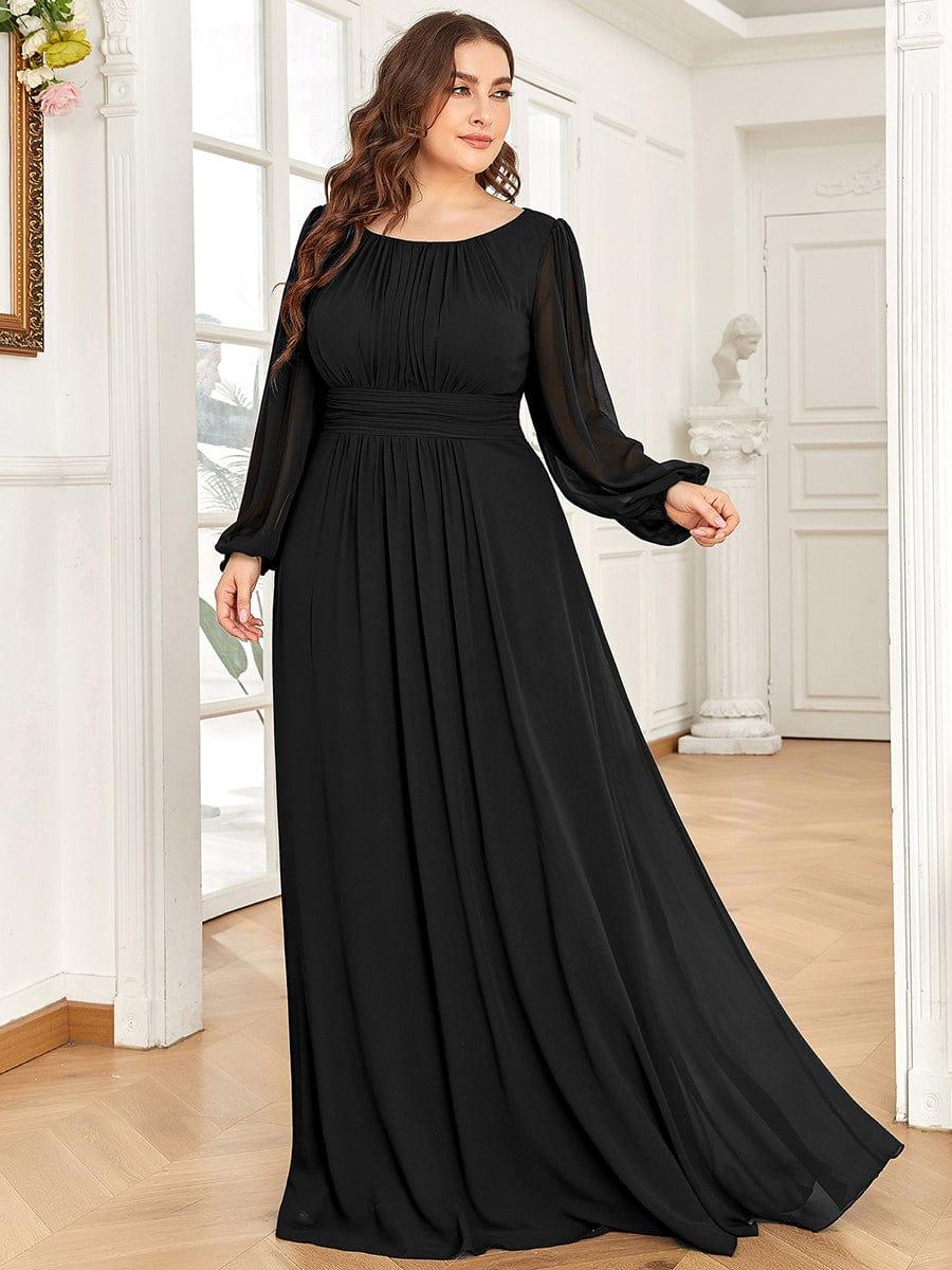 ever CELESTE|Chiffon Long Sleeve Floor Length Mother of The Bride Dress