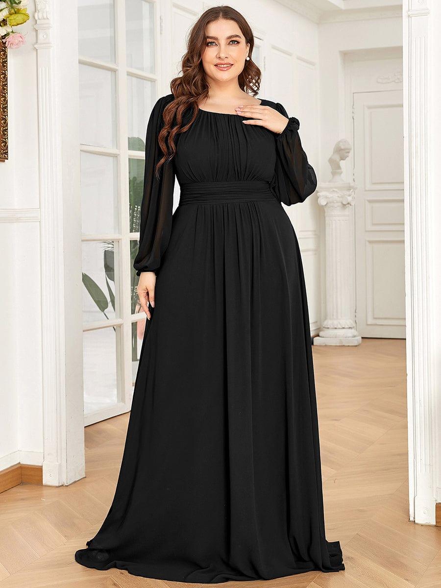 ever CELESTE|Chiffon Long Sleeve Floor Length Mother of The Bride Dress