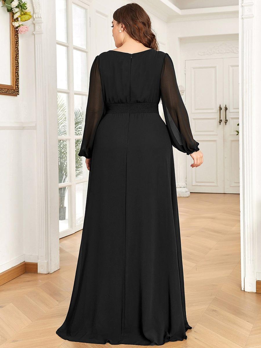 ever CELESTE|Chiffon Long Sleeve Floor Length Mother of The Bride Dress