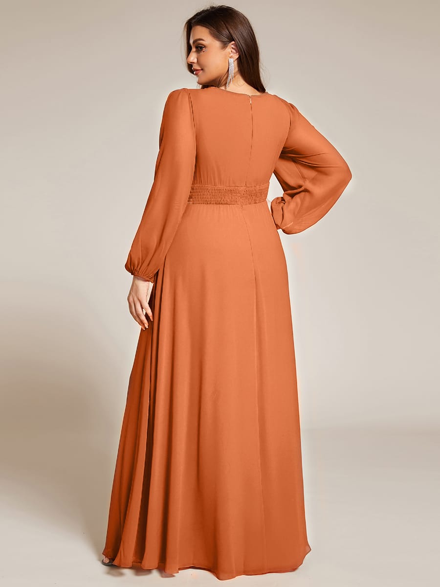 ever CELESTE|Chiffon Long Sleeve Floor Length Mother of The Bride Dress