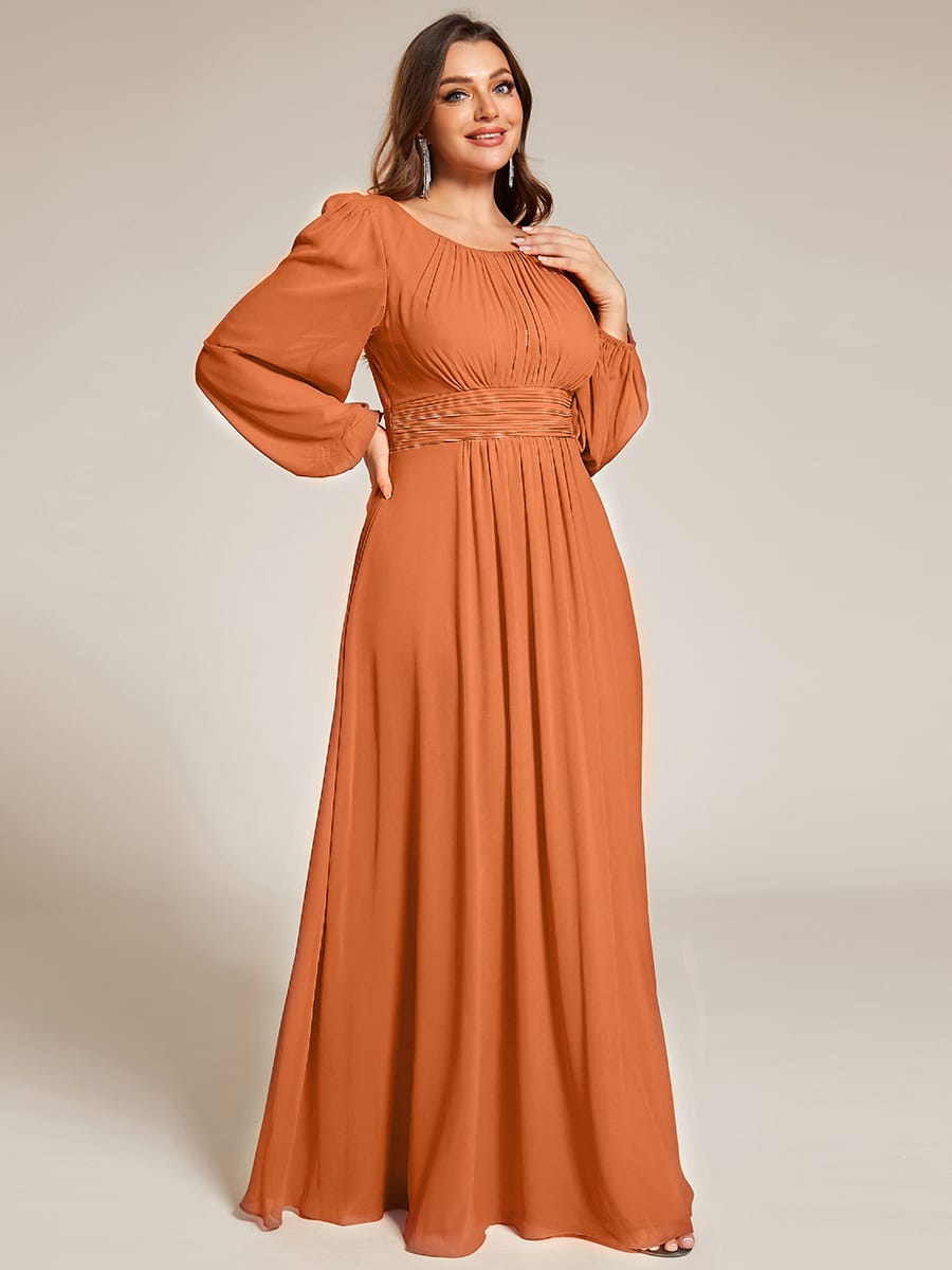 ever CELESTE|Chiffon Long Sleeve Floor Length Mother of The Bride Dress