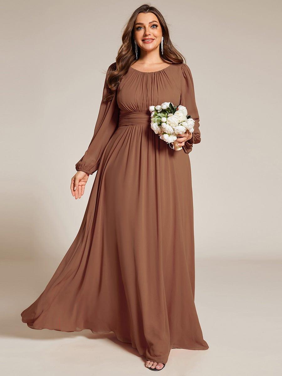 ever CELESTE|Chiffon Long Sleeve Floor Length Mother of The Bride Dress