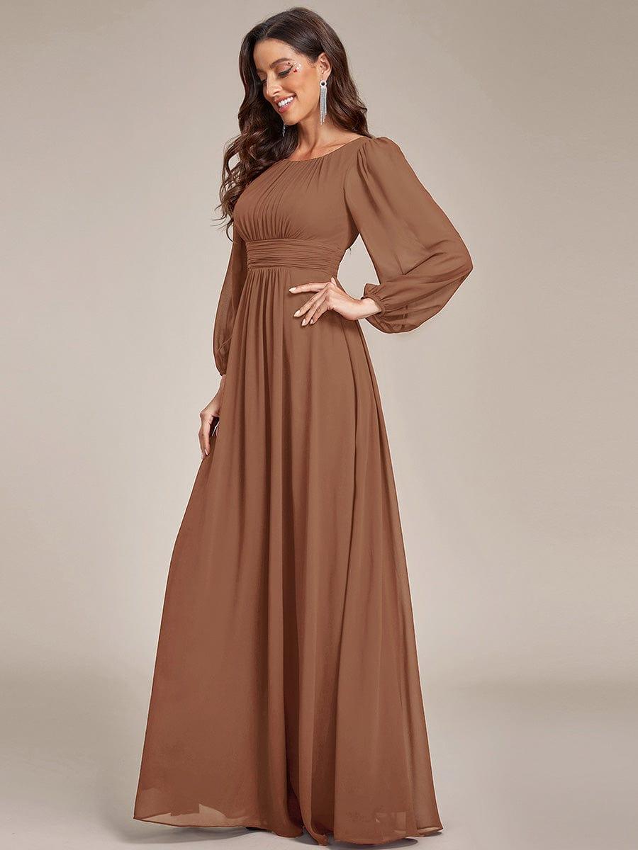 ever CELESTE|Chiffon Long Sleeve Floor Length Mother of The Bride Dress